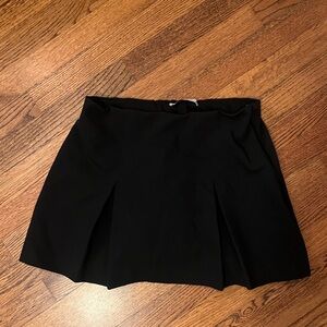 Abercrombie & Fitch Black Pleated Skater Mini Skort